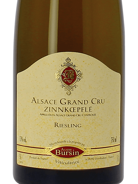 Agathe Bursin, Riesling Selection de Grains Nobles Grand Cru, Zinnkoepfle