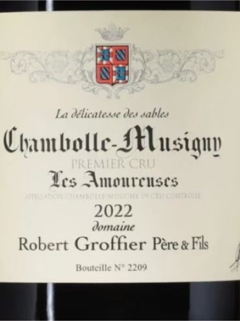 Robert Groffier, Chambolle-Musigny Premier Cru, Les Amoureuses La Delicatesse des Sables
