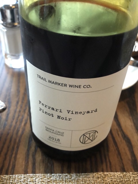 Trail Marker, Ferrari Vineyard Pinot Noir, Santa Cruz Mountains