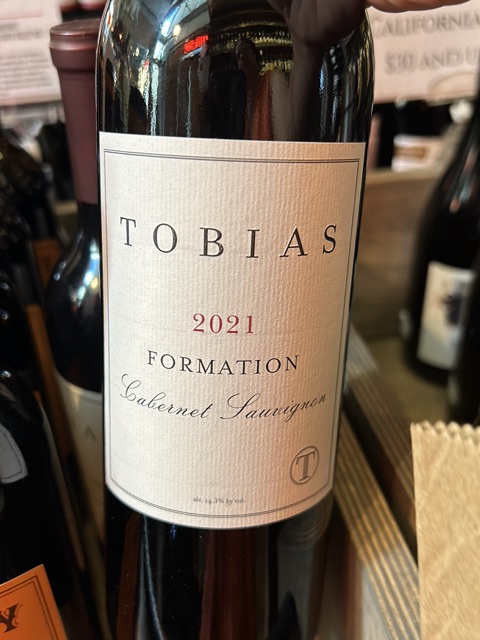 Tobias, Formation Cabernet Sauvignon, California