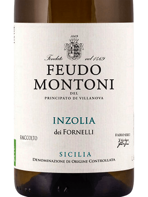 Feudo Montoni, Inzolia dei Fornelli, Sicilia