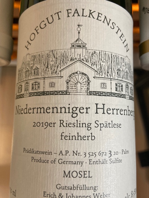 Hofgut Falkenstein, Niedermenniger Herrenberg Riesling Spatlese Feinherb Meyer Nepal, Mosel