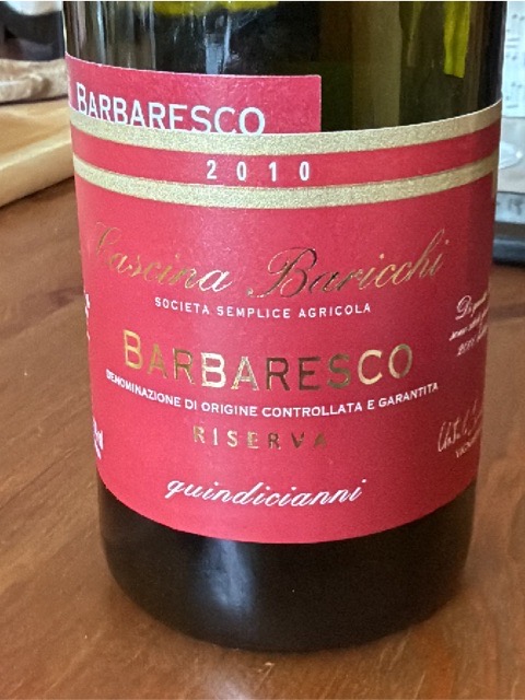 Cascina Baricchi, Barbaresco, Quindicianni Riserva