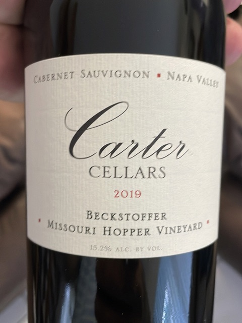 Carter Cellars, Beckstoffer Missouri Hopper Cabernet Sauvignon, Napa Valley