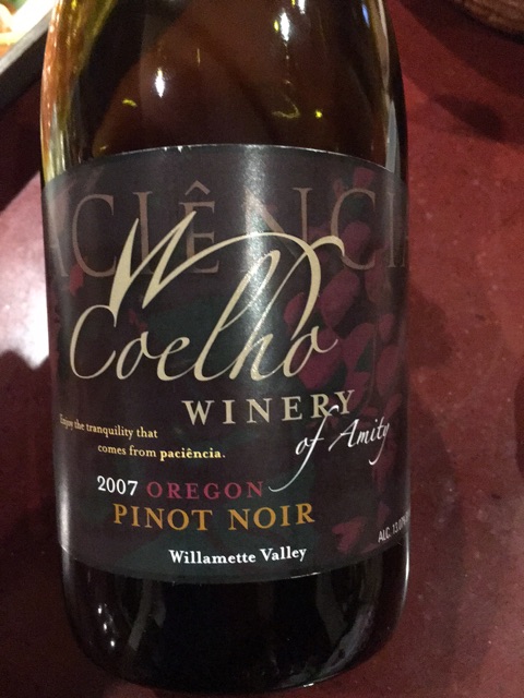 Coelho Winery, Atracao Pinot Noir, Willamette Valley