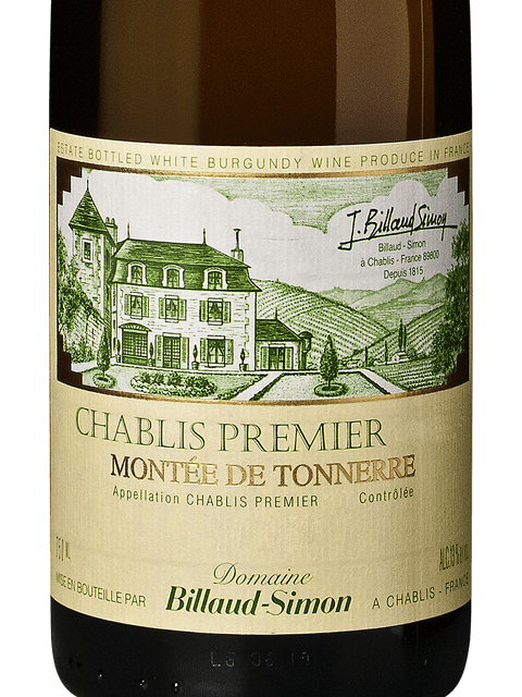 Domaine Billaud-Simon, Chablis Premier Cru, Montee de Tonnerre