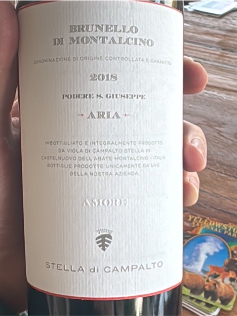 Stella di Campalto (Podere S.Giuseppe), Brunello di Montalcino, Aria
