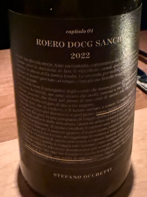 Stefano Occhetti, Roero, ROA Arneis