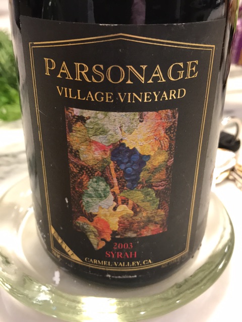 Parsonage, Syrah, Carmel Valley