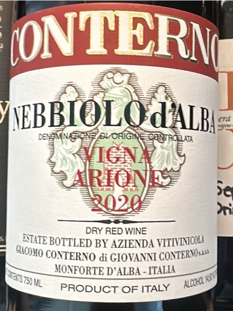 Giacomo Conterno, Alba, Nebbiolo d'Alba Arione