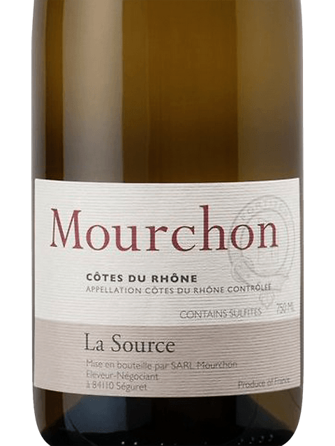 de Mourchon, Cotes du Rhone, Source Blanc
