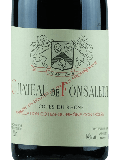 Chateau de Fonsalette, Cotes du Rhone, Syrah