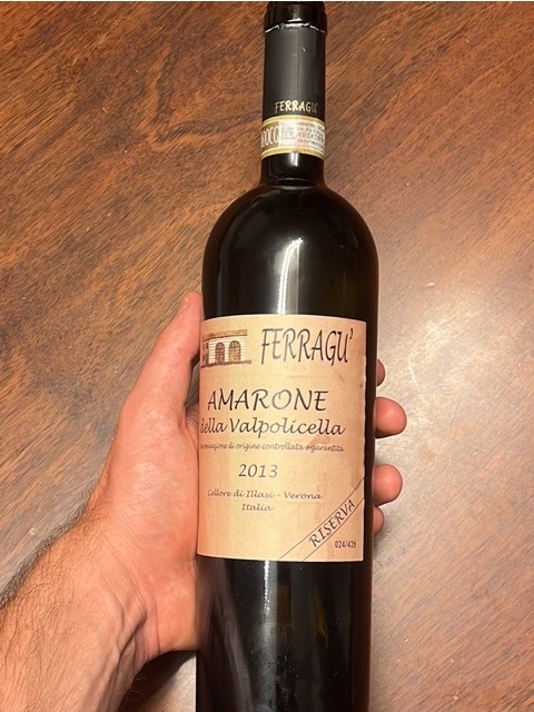Ferragu, Amarone della Valpolicella, Riserva