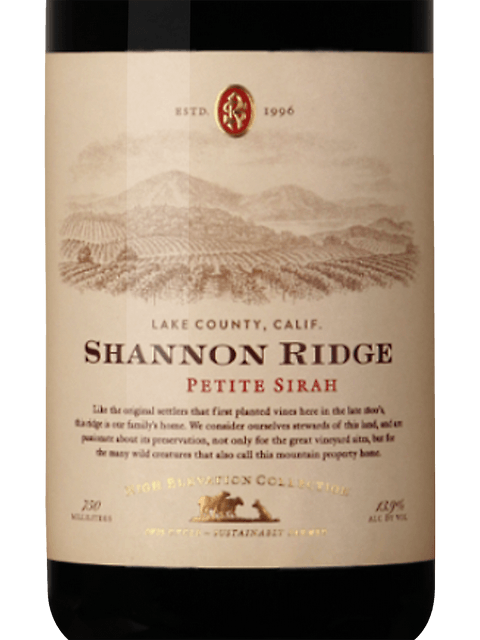 Shannon Ridge, High Elevation Collection Petite Sirah, Lake County