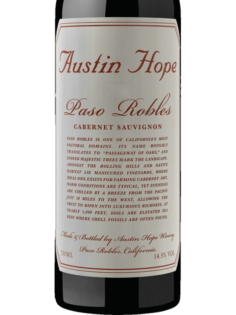 Austin Hope, Cabernet Sauvignon, Paso Robles