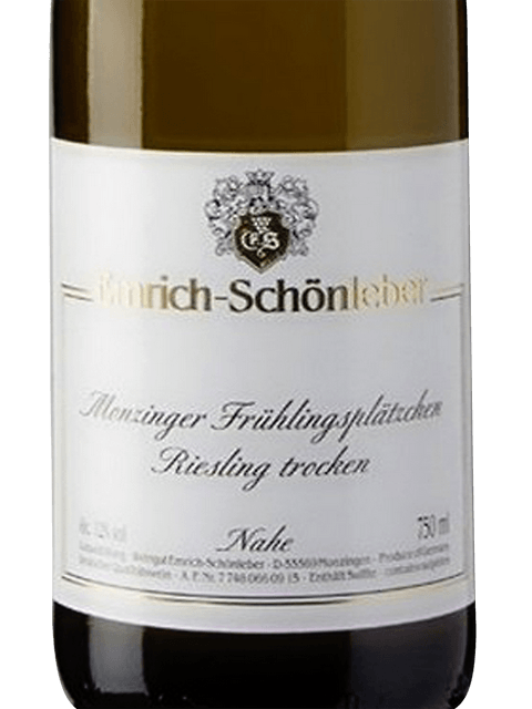 Emrich-Schonleber, Monzinger Fruhlingsplatzchen Riesling Auslese Goldkapsel, Nahe