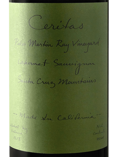 Ceritas, Peter Martin Ray Vineyard Cabernet Sauvignon, Santa Cruz Mountains