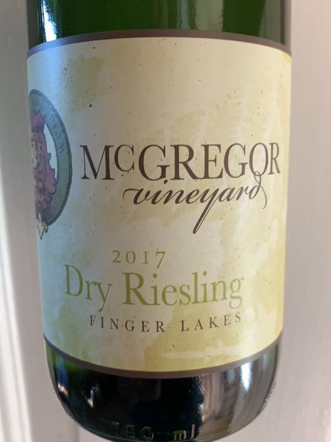 McGregor Vineyard, Riesling, Finger Lakes