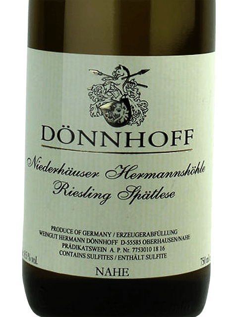 Donnhoff, Niederhauser Hermannshohle Spatlese Nr12, Nahe