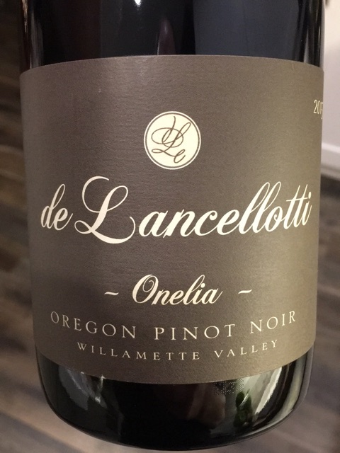 de Lancellotti, Onelia Pinot Noir, Willamette Valley