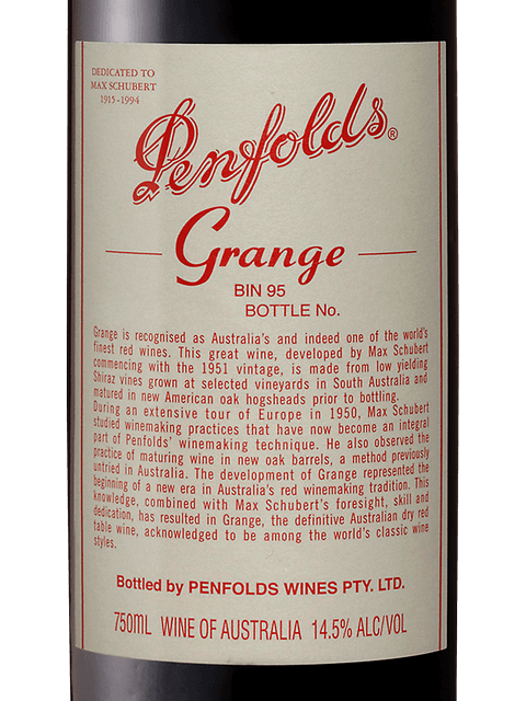Penfolds, Grange, South Australia
