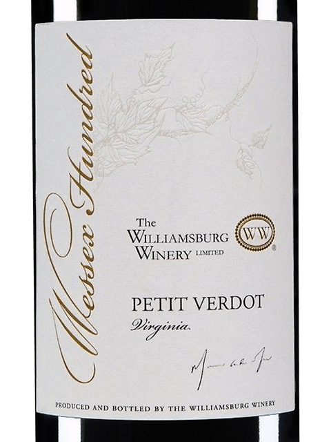 The Williamsburg Winery, Wessex Hundred Albarino, Virginia